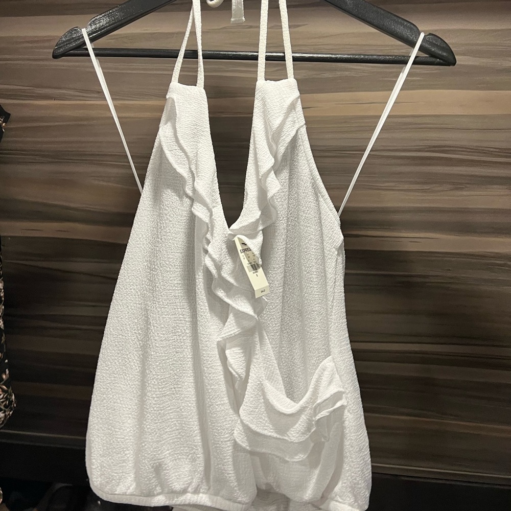 Express Ruffle Wrap Halter Cami - Picture 6 of 9